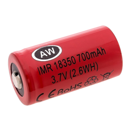AW 18350 3,7 volt Li-Ion batteri 800 mAh 